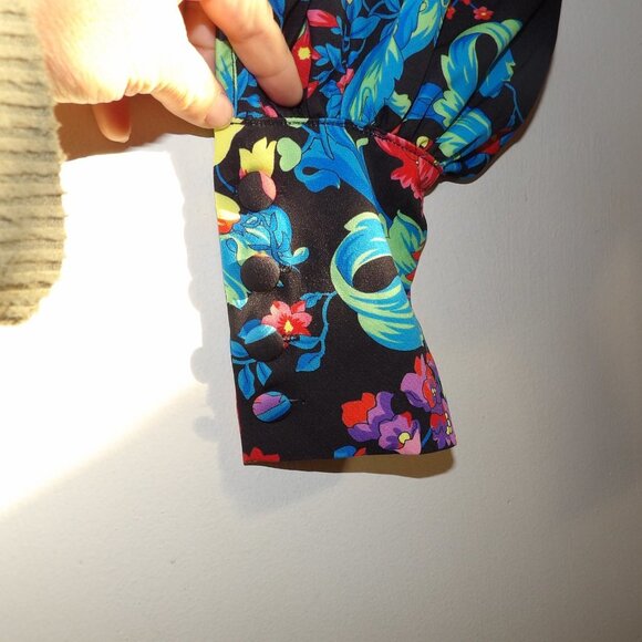 " The Moon" Brand Crop Puff Sleeve 80s Inspired Top Sz S - Picture 6 of 7